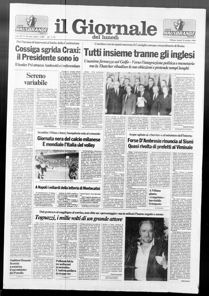 Il giornale del lunedi